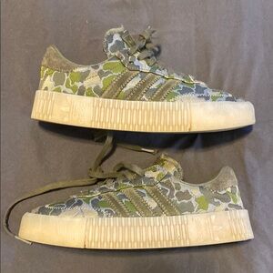 Adidas Kids Camouflage Sneakers - Green
